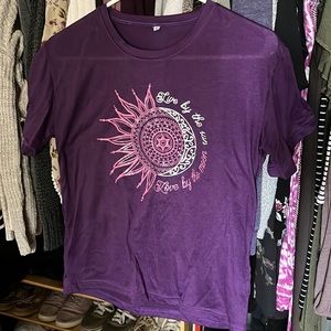 Purple "live by the sun love by the moon" shirt